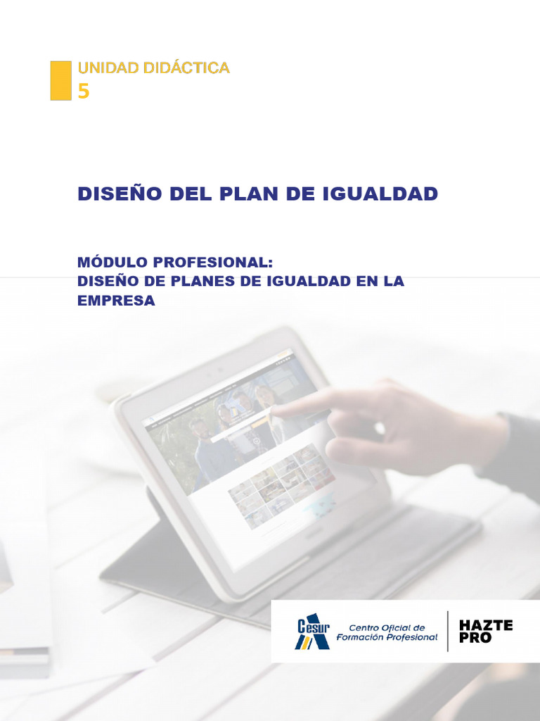 UD5. Diseño Del Plan de Igualdad | PDF | Estudios de género | Igualdad ...