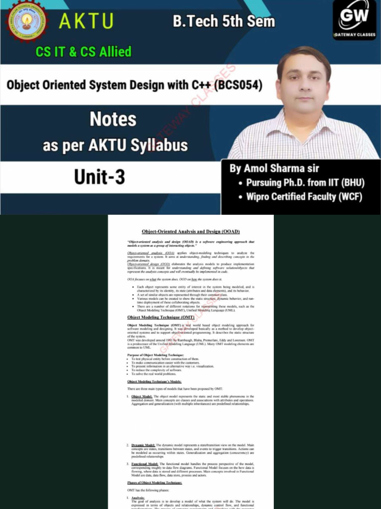 Unit-3 OOSD With C++ Notes - Compressed | PDF