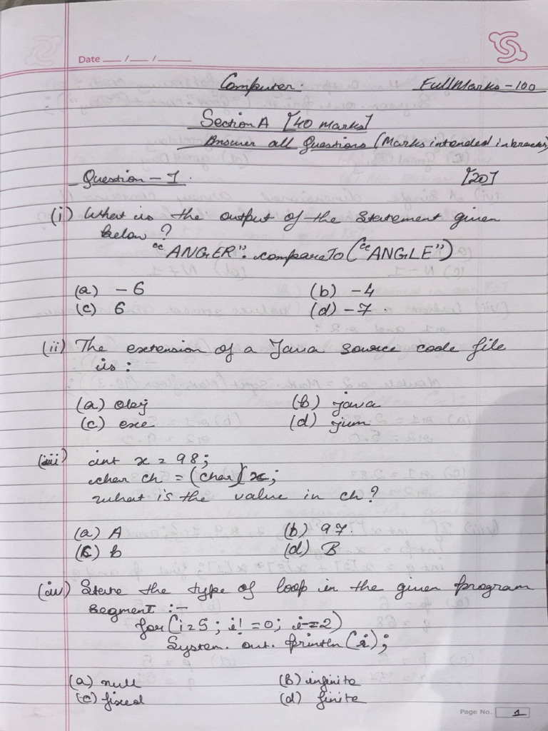 Practice Computer Paper | PDF