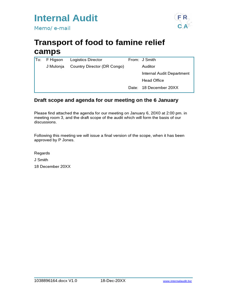 Draft Scope Memo | PDF