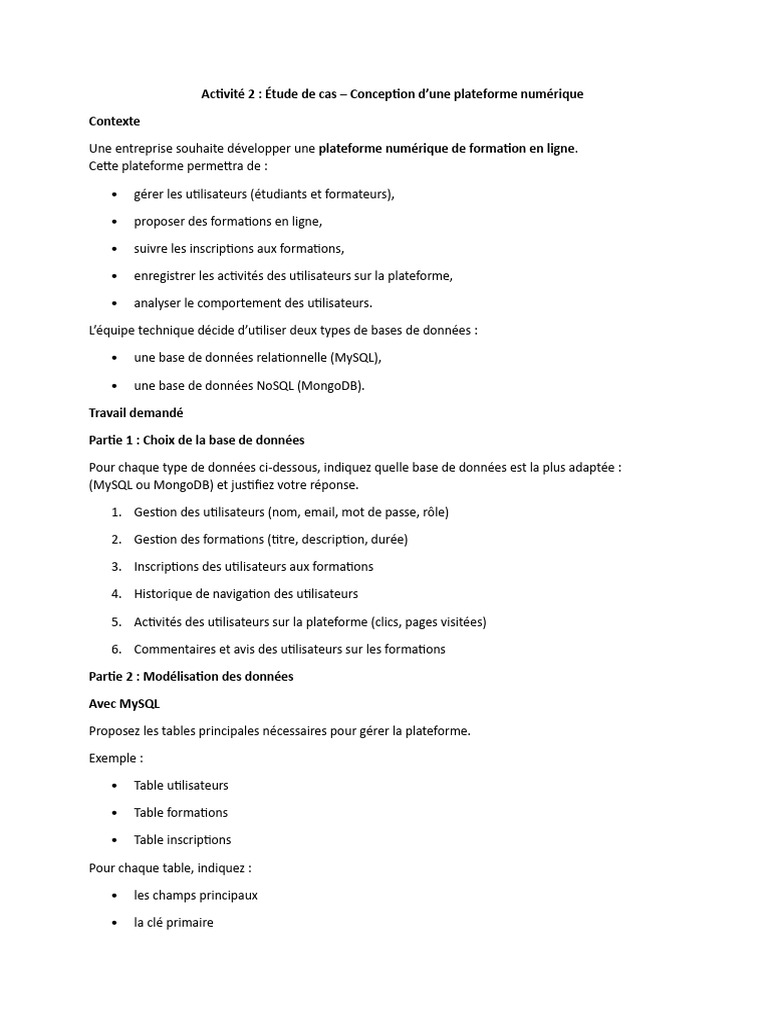 Etude de Cas | PDF