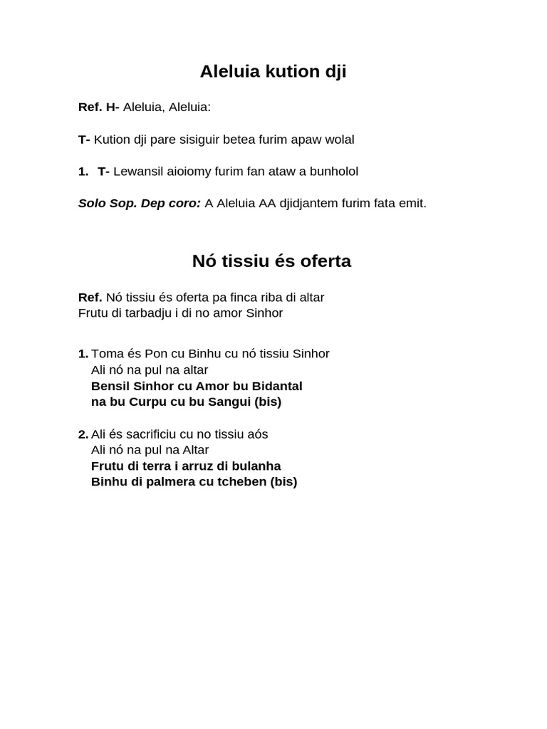 Aleluia Kution Dji | PDF