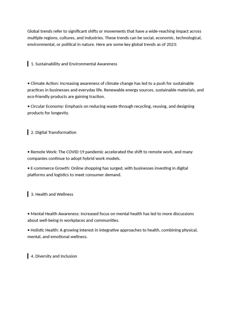 Global Trend | PDF
