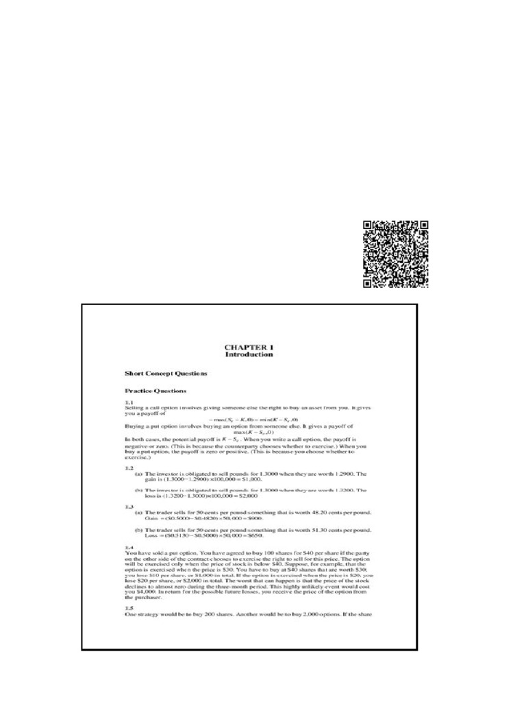 Options Futures and Other Derivatives Solutions Manual 11th Edition ...
