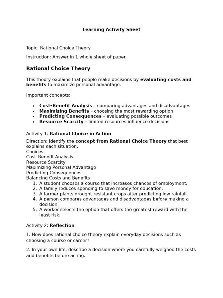 LAS Rational Choice | PDF