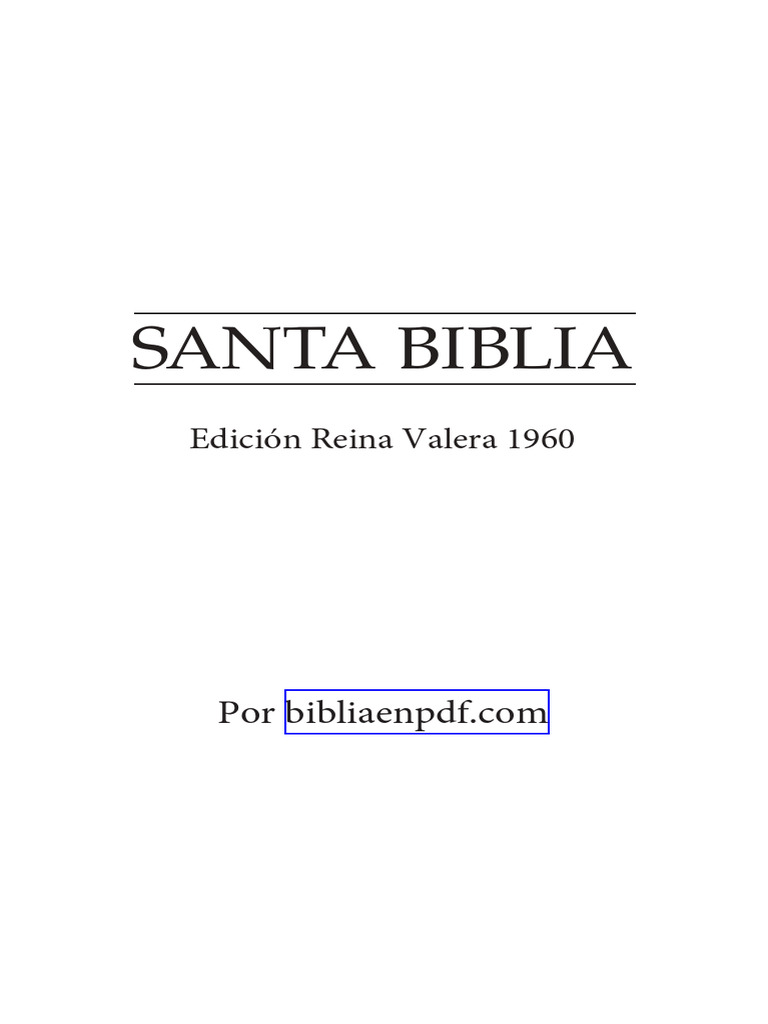 Biblia Reina Valera 1960 | PDF | Enoc (Ancestro de Noé) | Adán y Eva