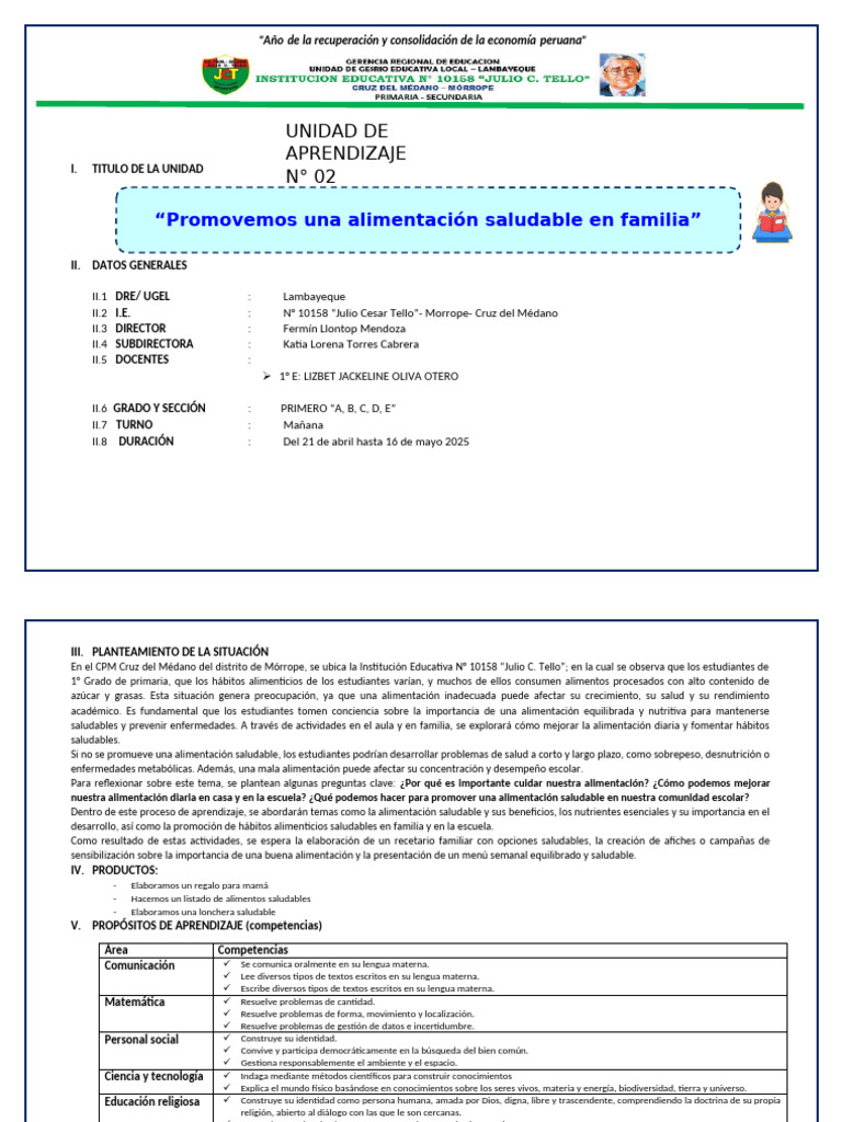 02 - Unidad de Aprendizaje 02 - 2025 | PDF | Geometría | Datos
