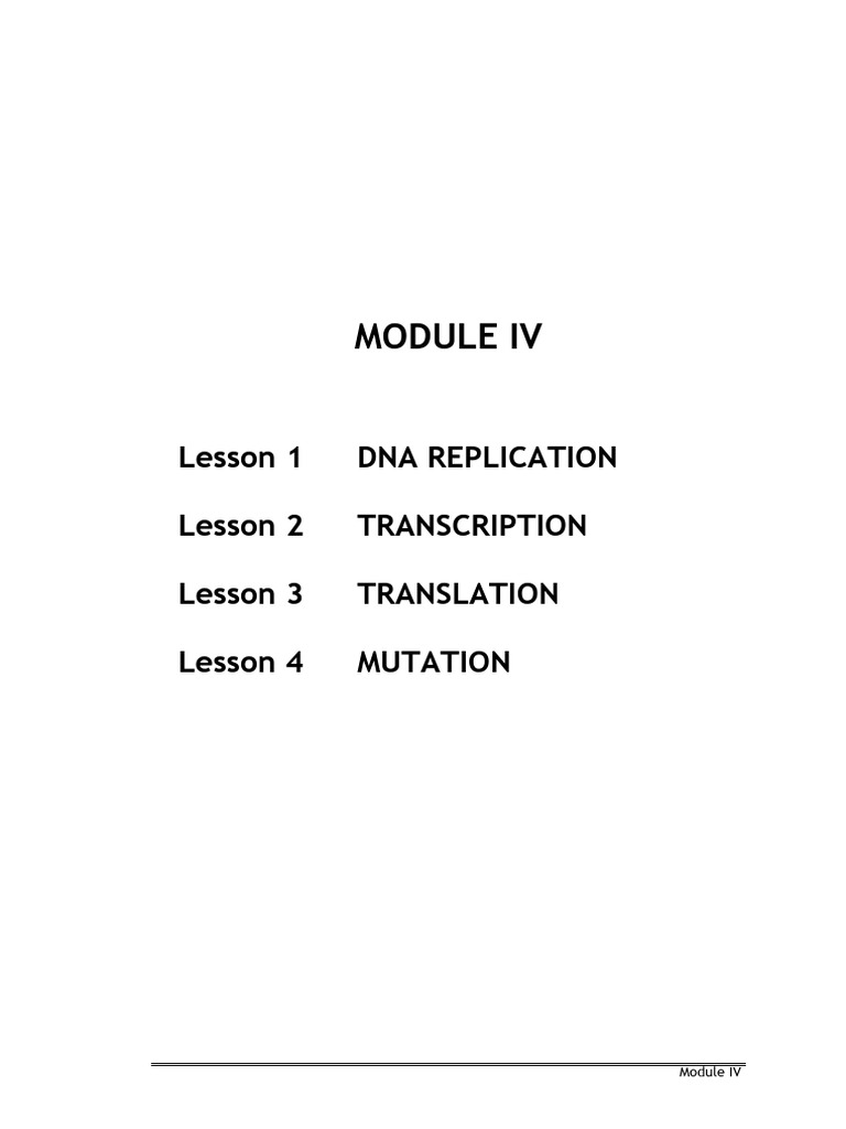 Module 4 Genetics | PDF
