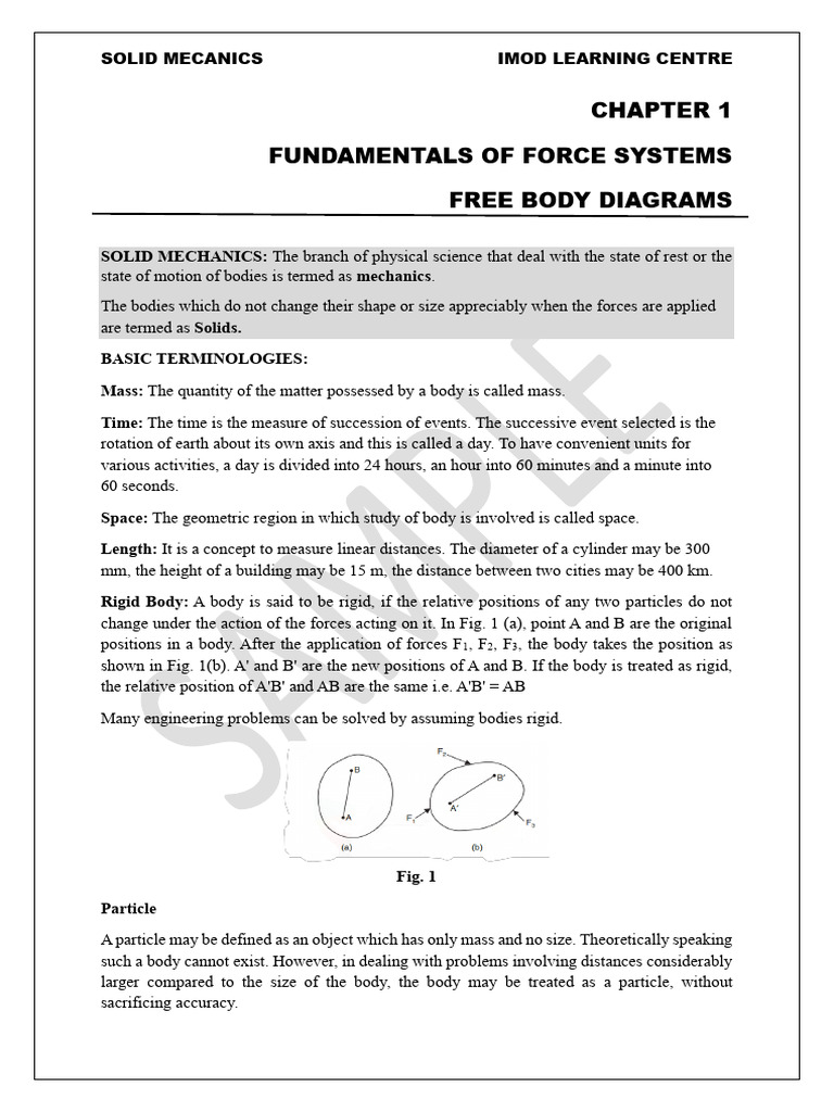 Solid Mechanics Sample | PDF | Force | Mass
