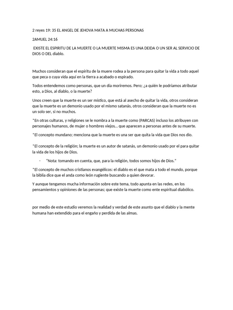 Espiritu de La Muerte | PDF