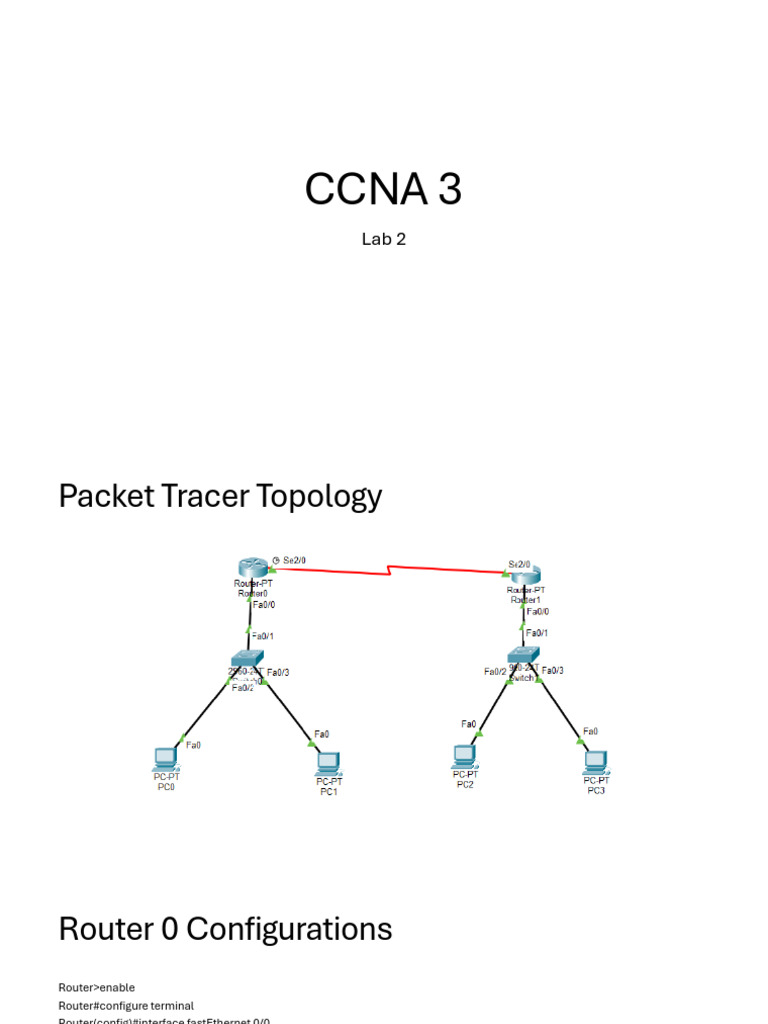 CCNA - 3 Lab 2 | PDF
