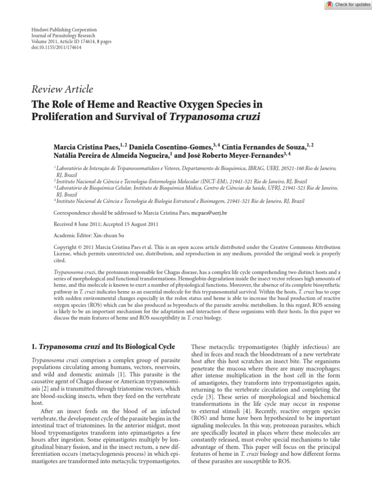 The Role of Heme and Reactive Oxygen Species InProliferation and ...