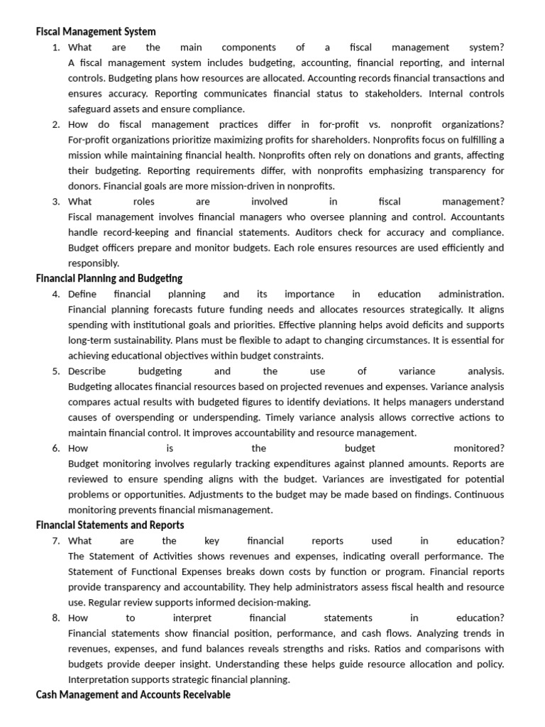 Fiscal Management System | PDF