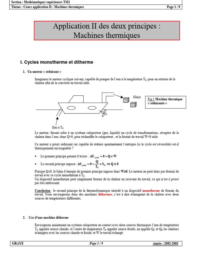 Machines Thermiques | PDF