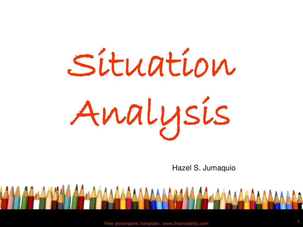 Situation Analysis 2 | PDF | Malnutrition | Food Security