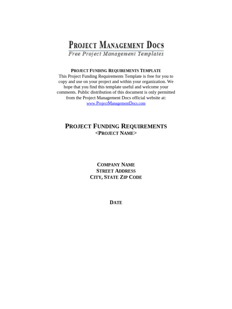 Project Funding Requirements | PDF