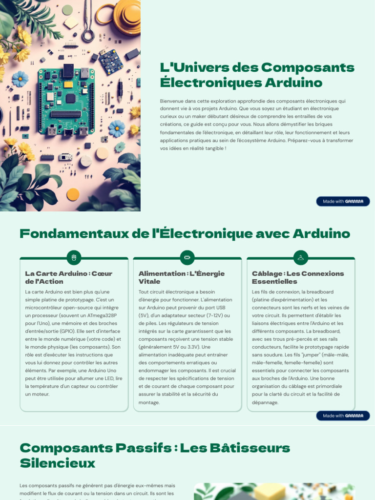 LUnivers Des Composants Electroniques Arduino | PDF