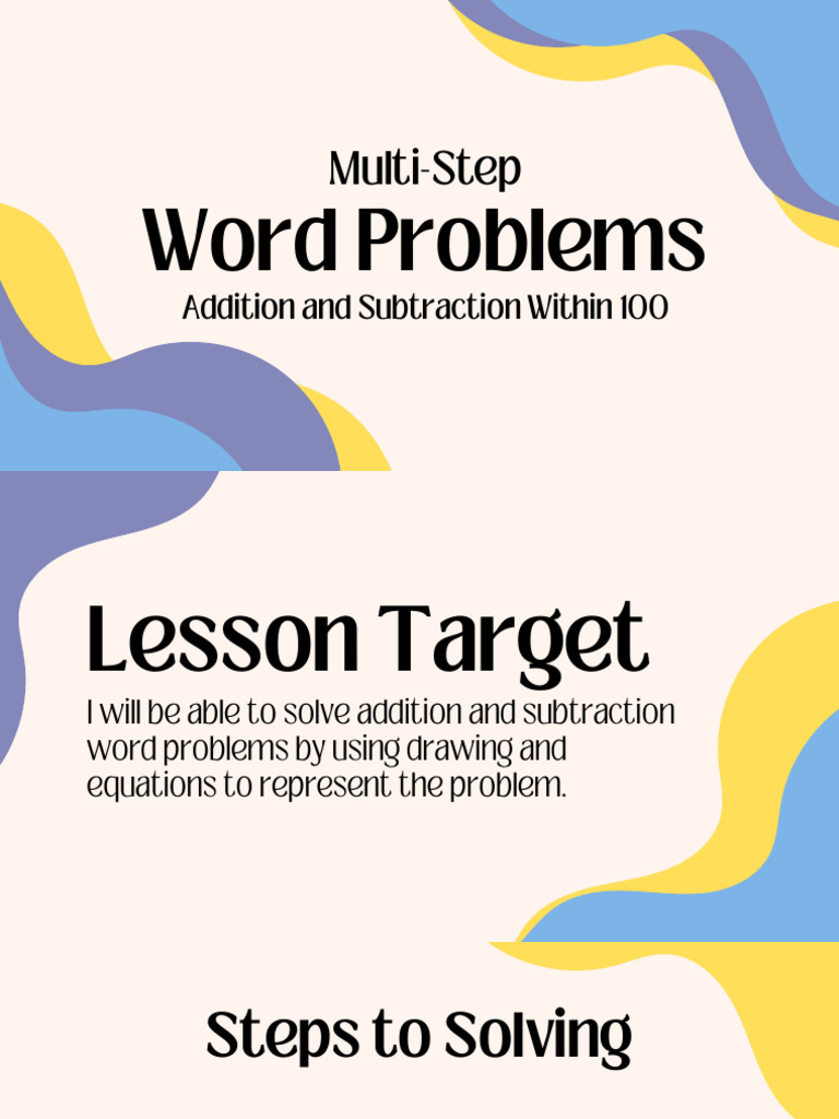 Addition and Subtraction WordProblems Notes | PDF