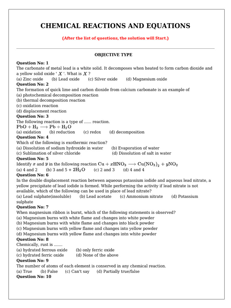 Chem 1 | PDF