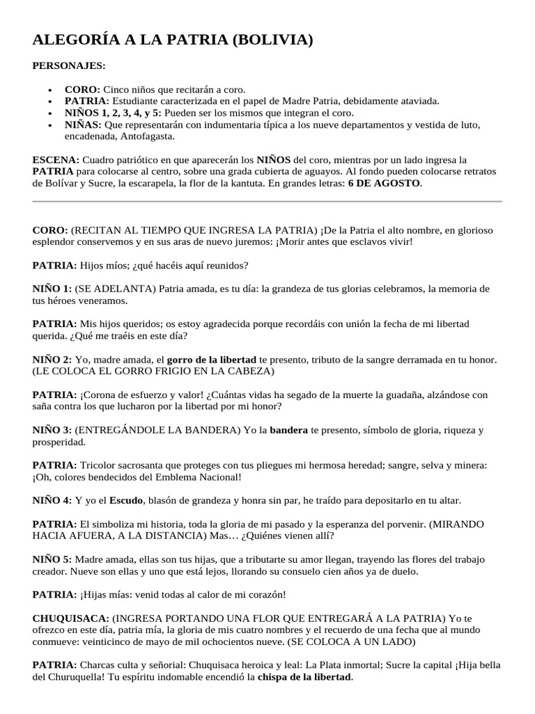 Alegoría A La Patria | PDF
