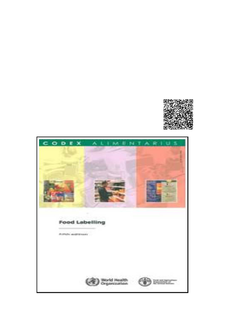 Food Labelling 5 BKLT Joint Fao Who Codex Alimentarius Commiss | PDF
