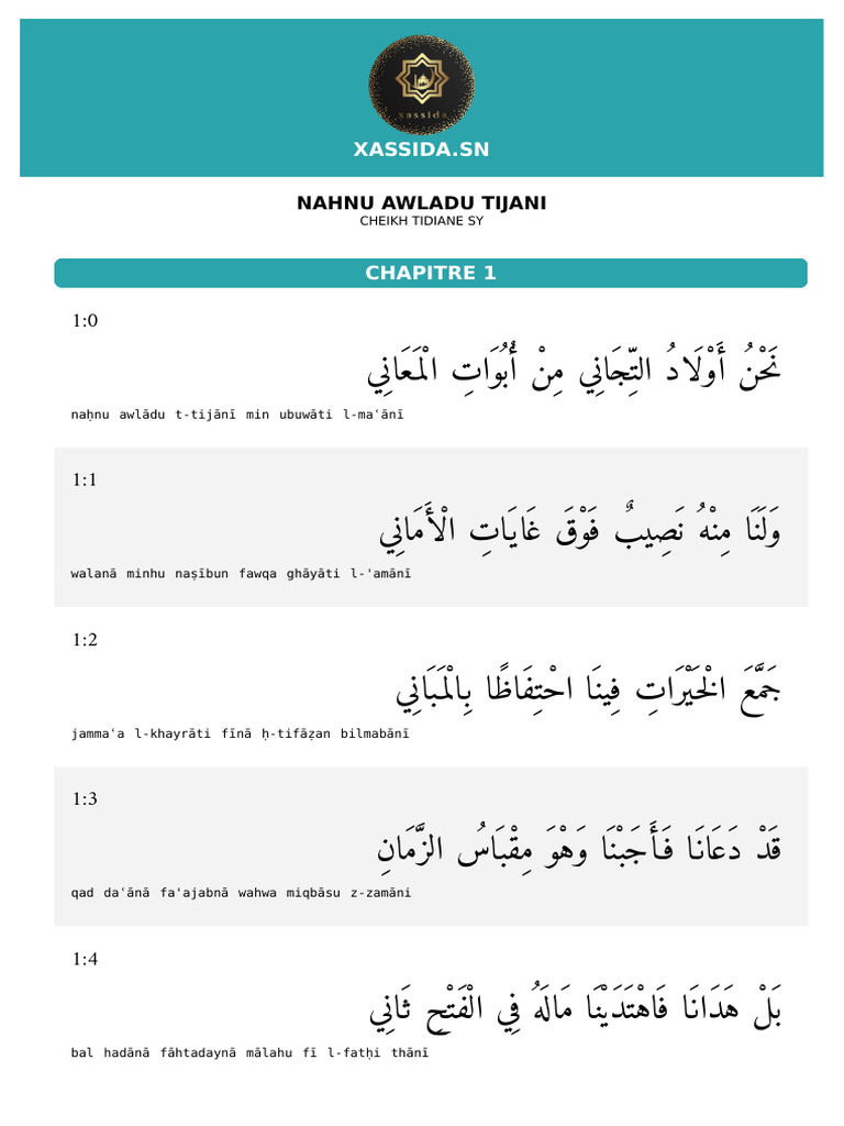 Nahnu Awladu Tijani 2 | PDF