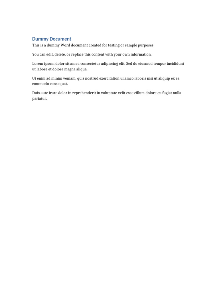 Dummy Document | PDF