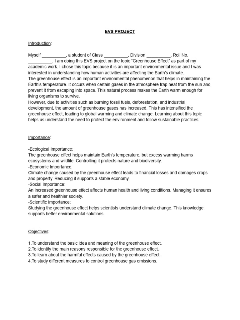 Evs Project | PDF