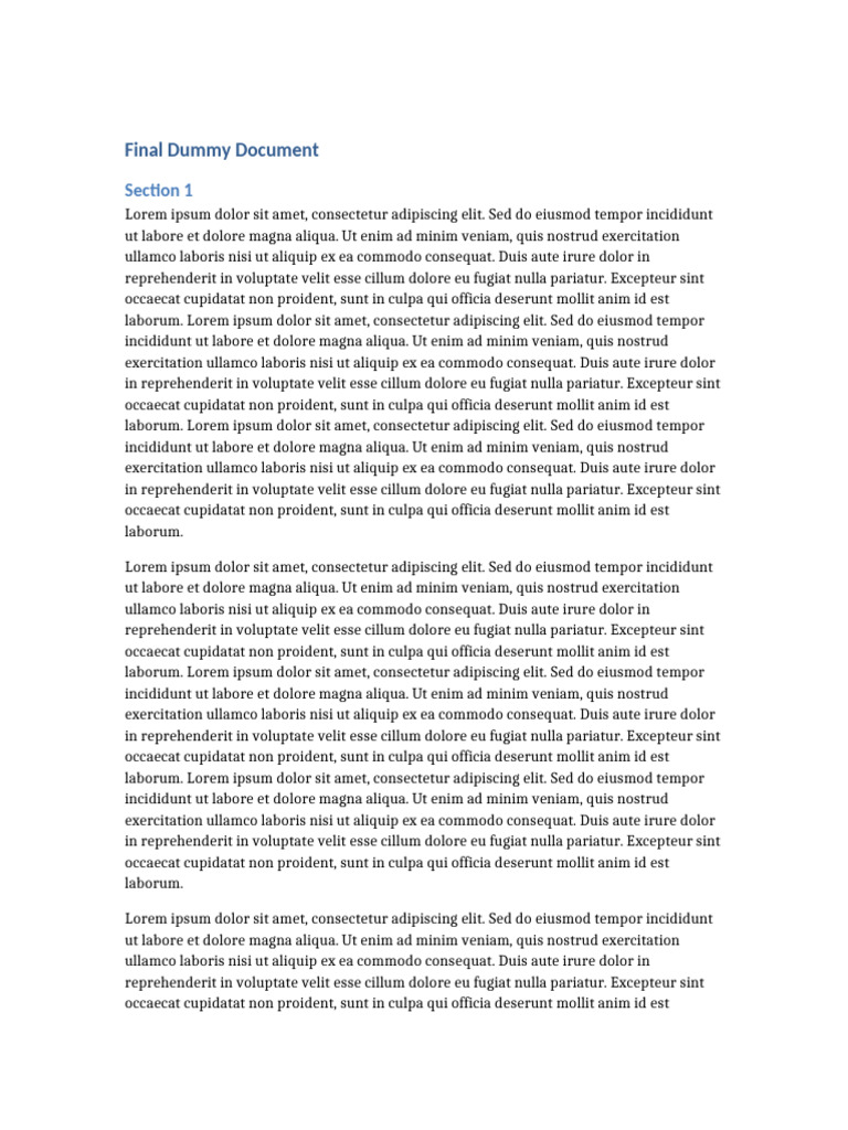 Dummy Document Final | PDF