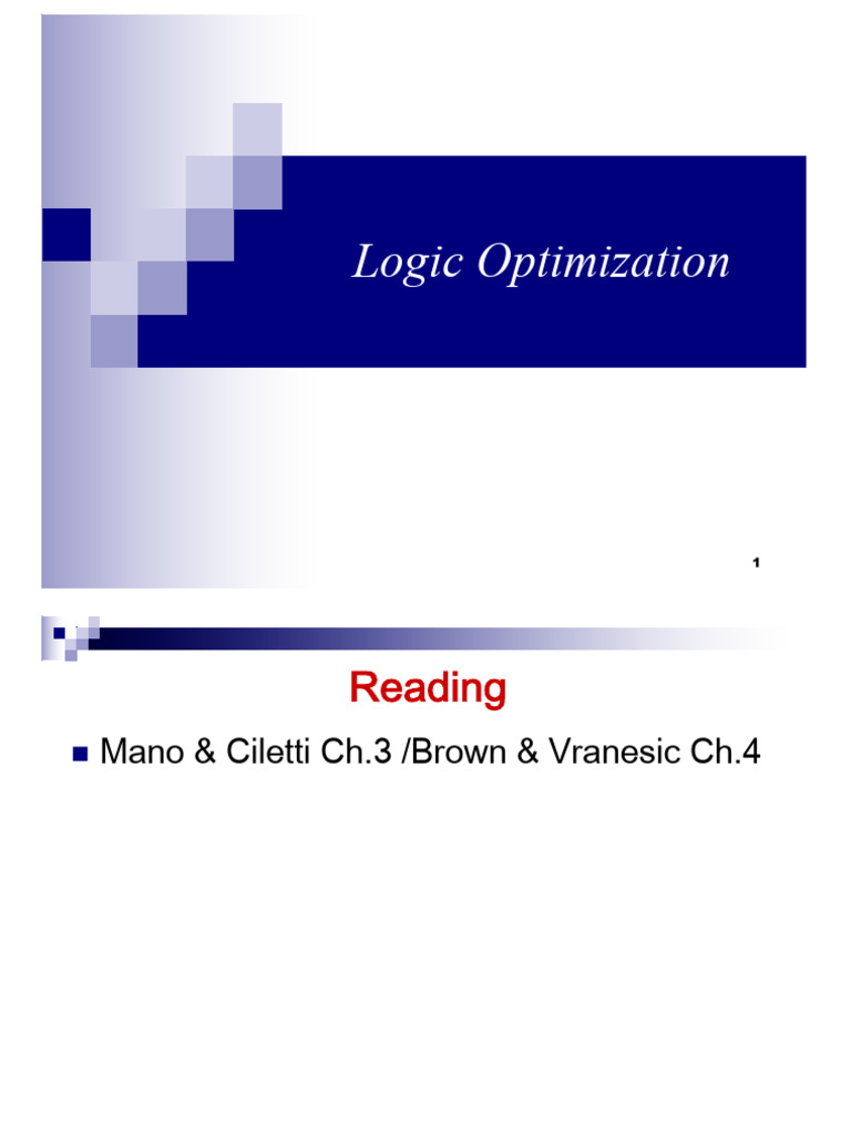 3 Logic Optimization | PDF