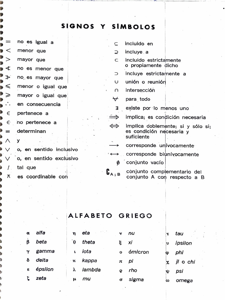Matemática Signos y Simbolos | PDF