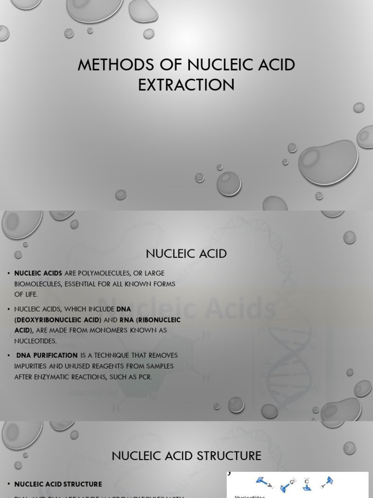 Methods of Dna Extraction | PDF