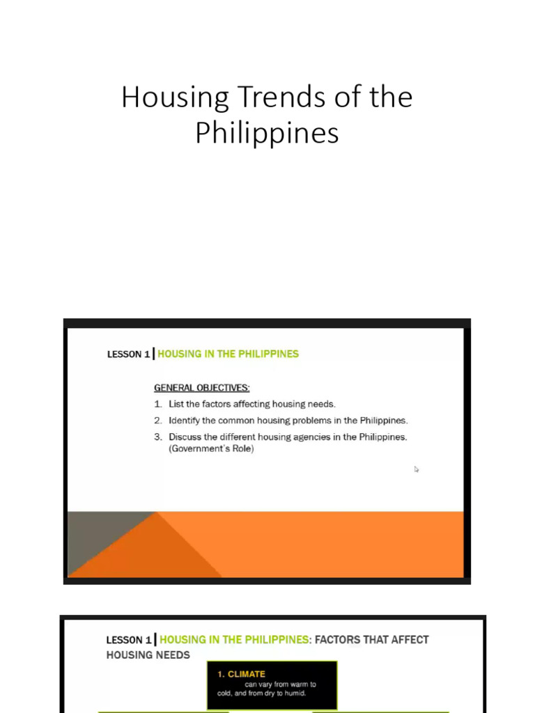 Housing Trends of The Philippines | PDF