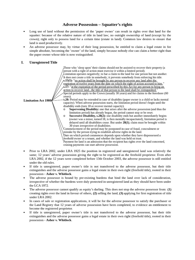 Adverse Possession | PDF
