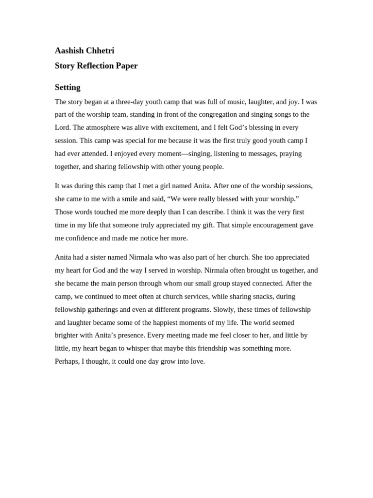 Story Reflection Paper | PDF