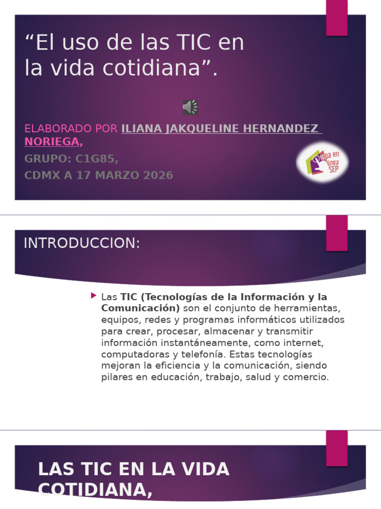 El Uso de Las TIC en La Vida Cotidiana | PDF