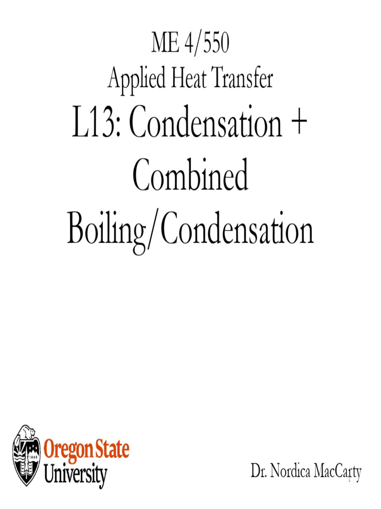 L13 Condensation - Annotated | PDF