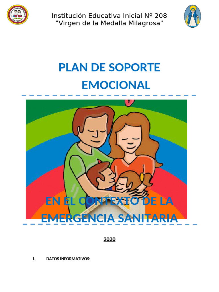 Plan de Soporte Emocional Aula Azul | PDF | Las emociones | Aprendizaje
