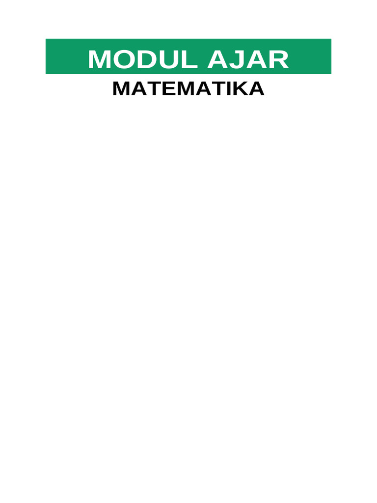 Modul Ajar MTK Kelas 5 - BAB 8 | PDF