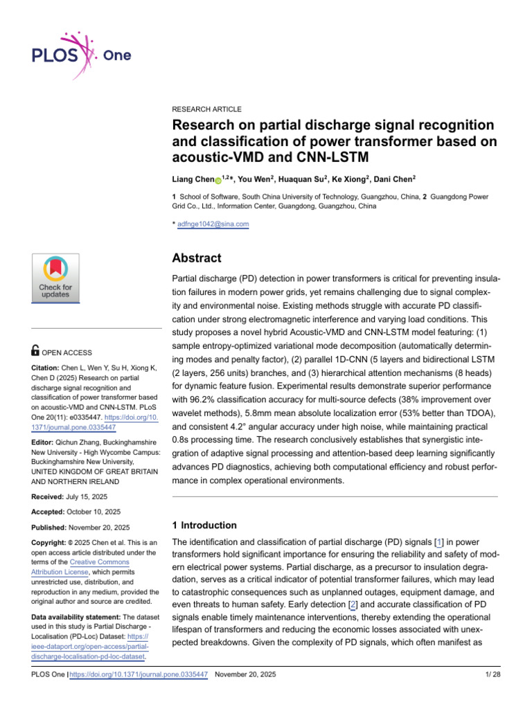 Research On Partial Discharge Signal Recognition and Classification of ...