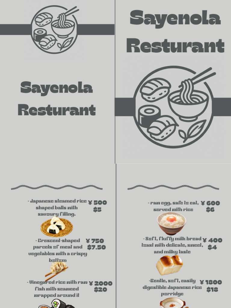 Japanese Food Task | PDF