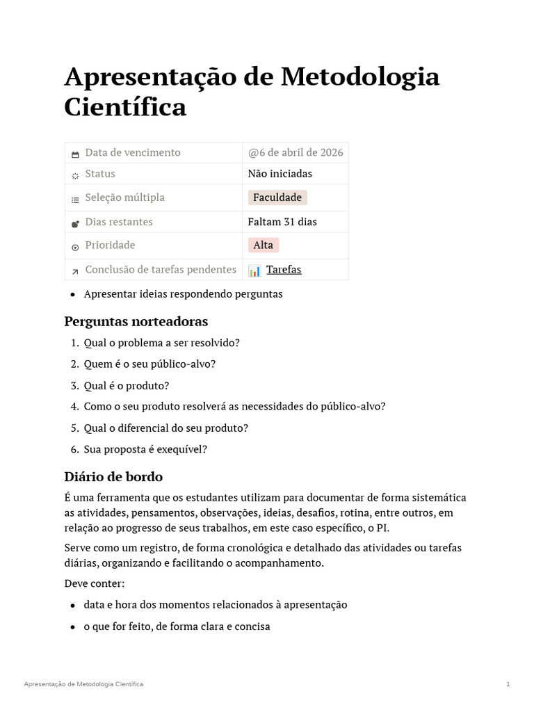 Apresentao de Metodologia Cientfica | PDF