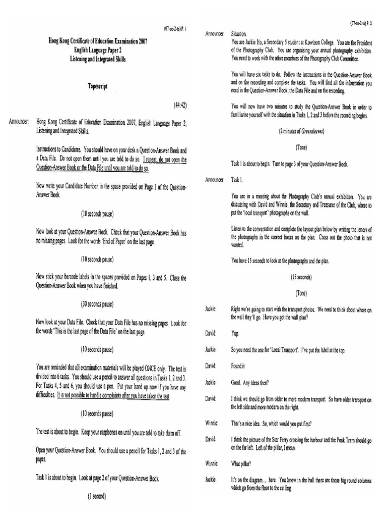 Tape Script | PDF