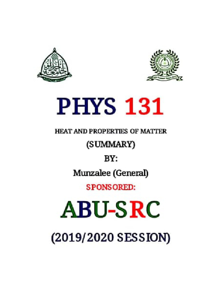 Phys 131 (Abu-Src) - 240115 - 221534 | PDF