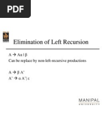 Elimination of Left Recursion