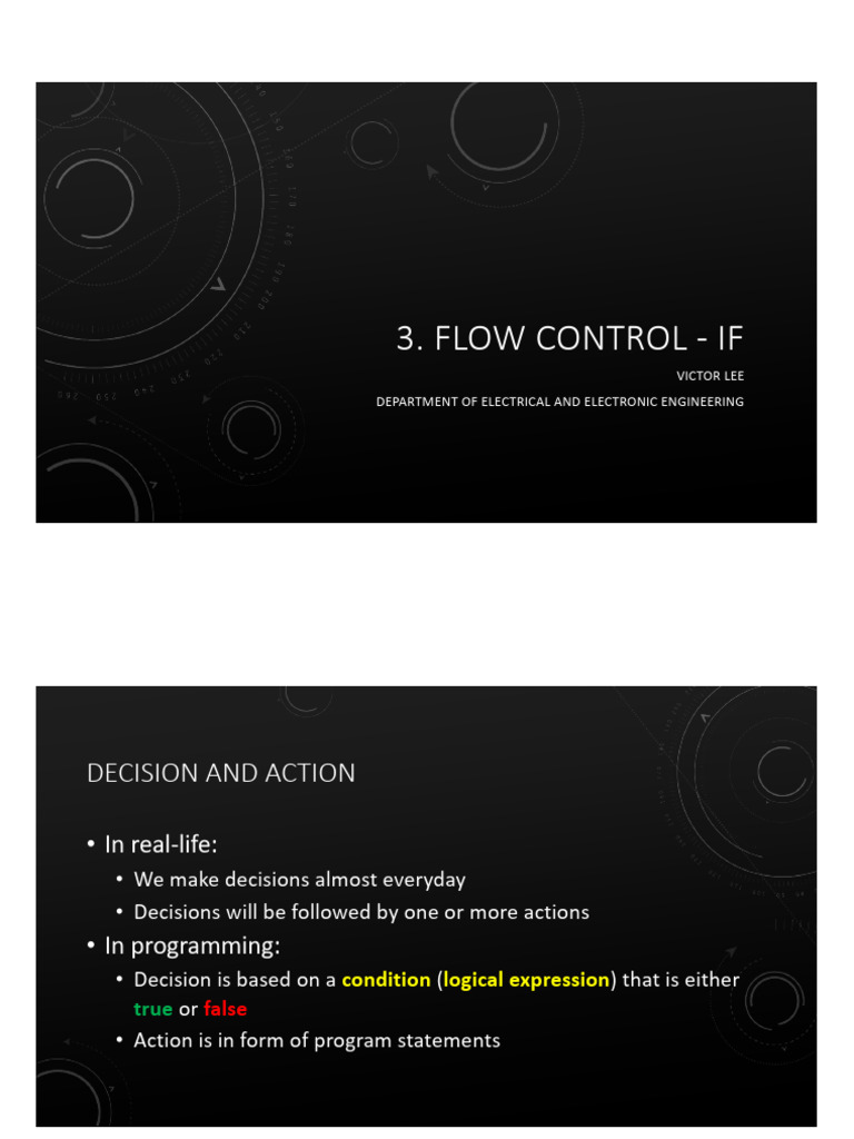 3 ENGG1330 Flow Control If | PDF