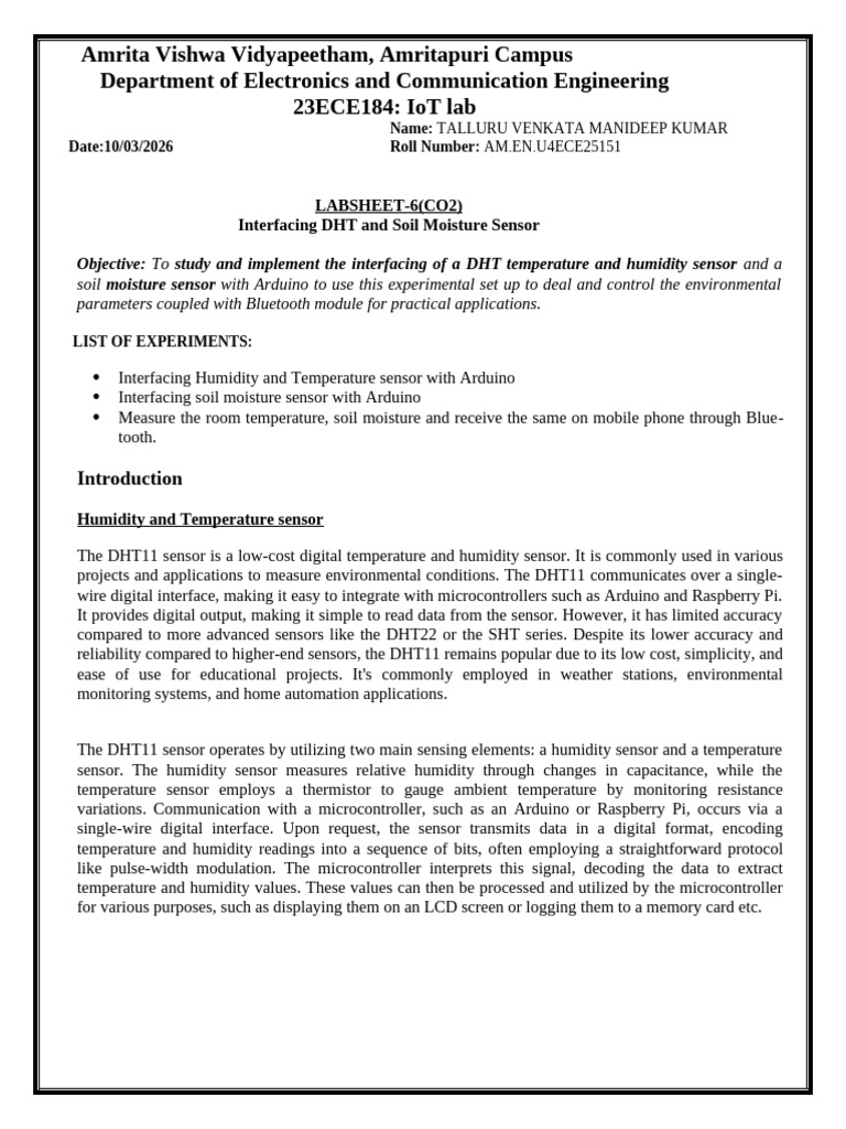Iot Labsheet 6 | PDF
