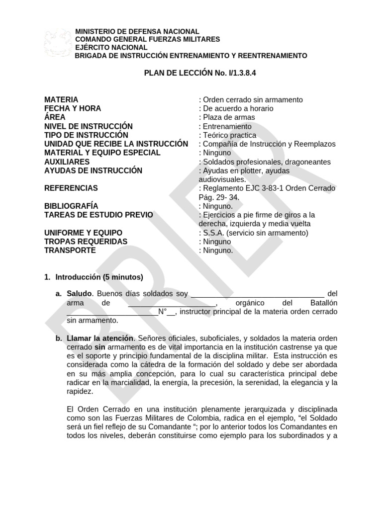 I-1.3.8.4 Ejecutar los ejercicios sobre la marcha, alto, cambios de ...