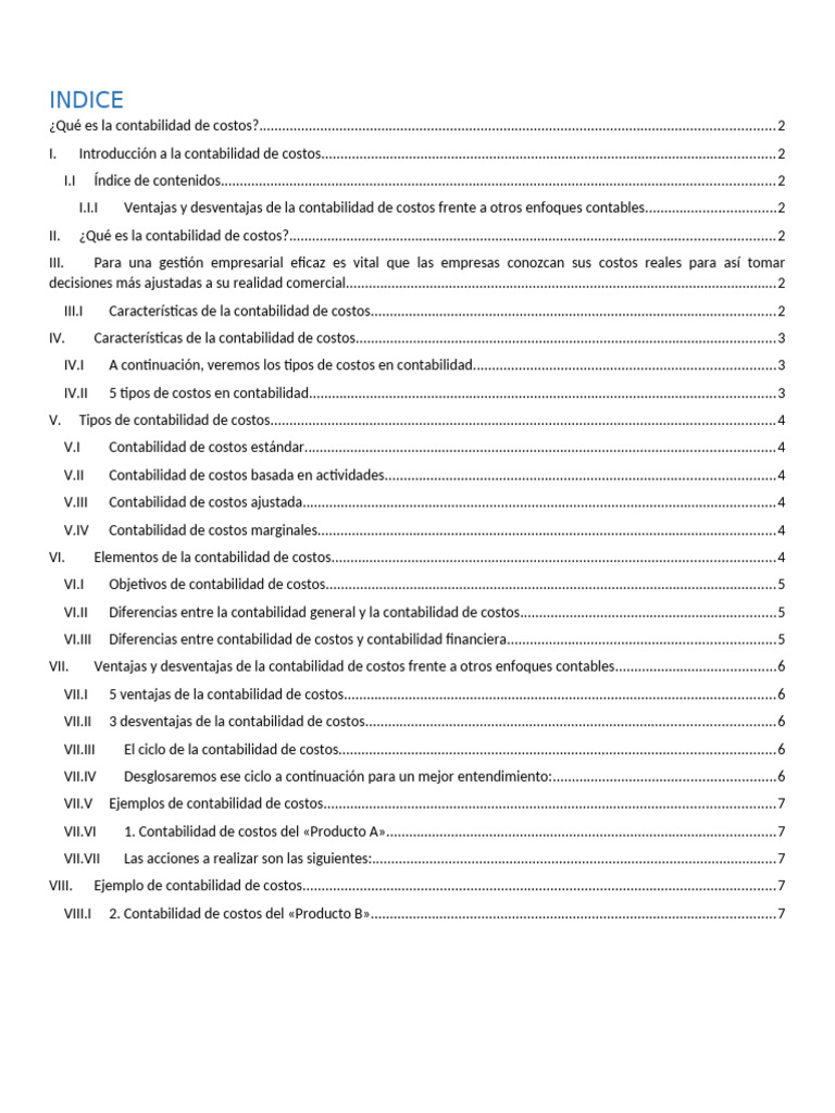 1 Qué Es La Contabilidad de Costos | PDF | Contabilidad | Contabilidad ...