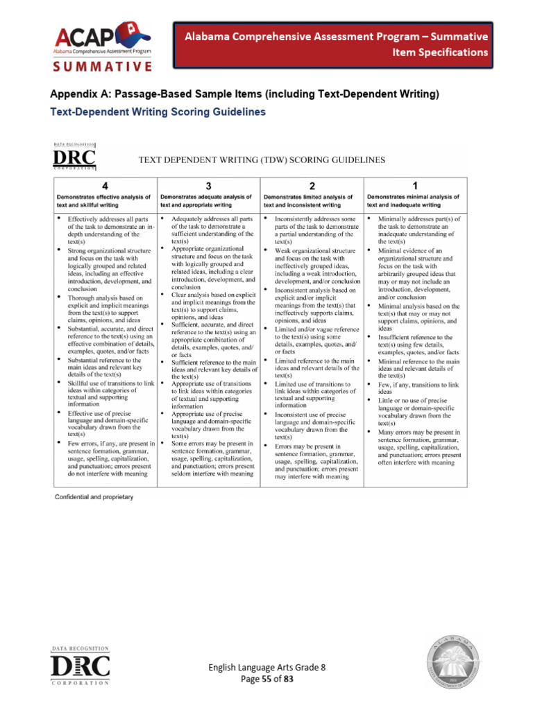 Acap TDW Rubric | PDF